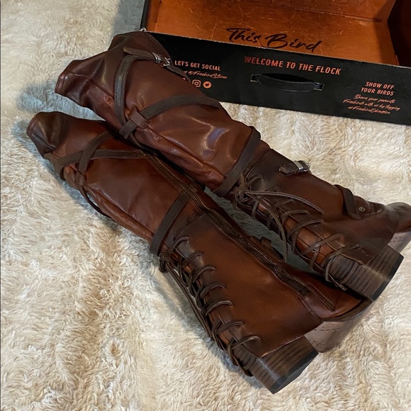 FREEBIRD by Steven Cassius Hand Made Lace Up Leather Boot - Picture 10 of 14